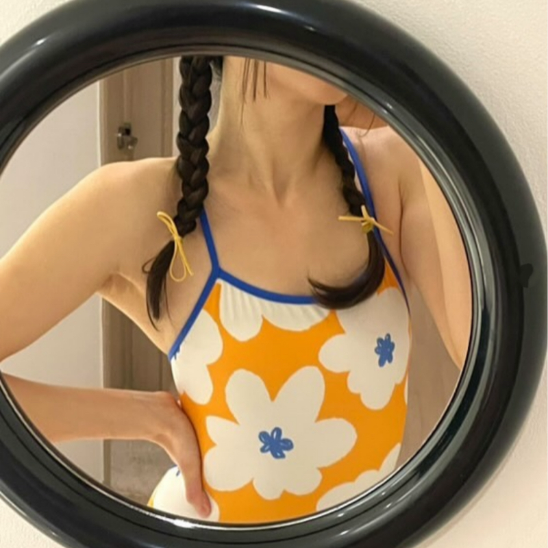 Retro Print Women's One-Piece  - Aquatic Sports Swimming ulasan dan harga